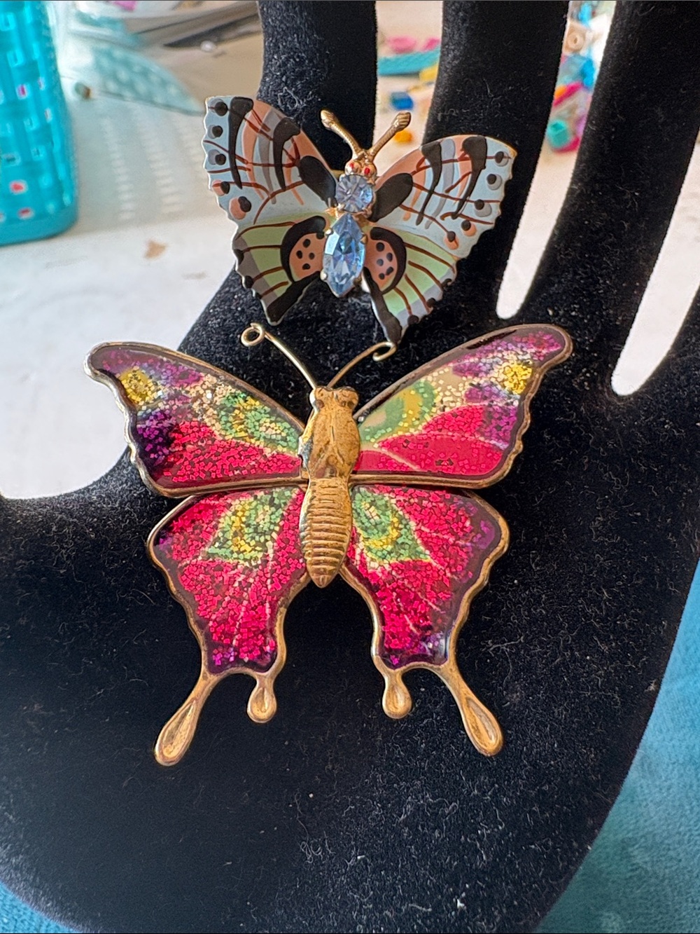 True Blue for Dolly. True vintage butterflies
